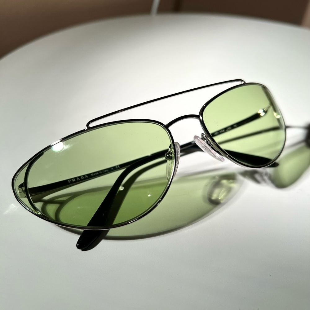 PRADA-PR 62VS CATWALK 1BC348 SILVER LIGHT GREEN
